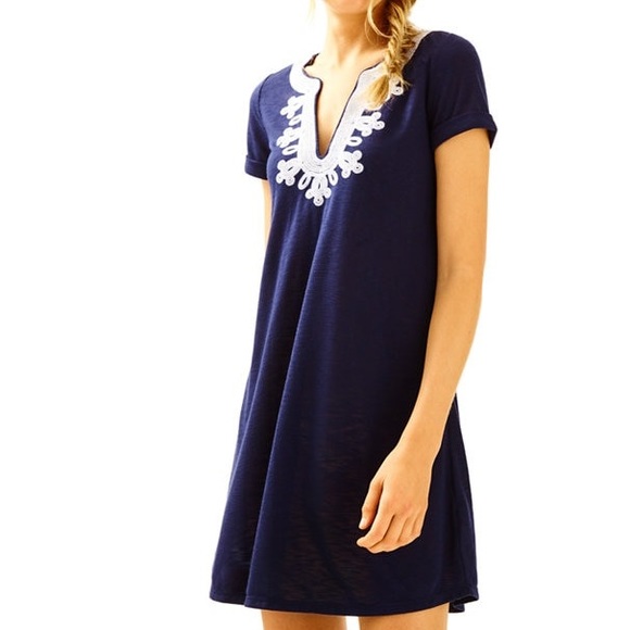 Lilly Pulitzer Dresses & Skirts - Lilly Pulitzer Navy Blue Maisy Swing T-Shirt Dress